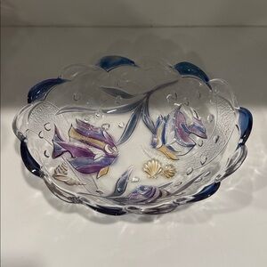 Vintage 80s/90s Mikasa Savoir Vivre Key Largo Glass Serving Bowl